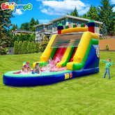 WS-009 Portable PVC Kids Inflatable Bouncer Castle With Slide Commercial Jumping Bouncy House Blower