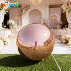 ES-MB009 Rose Gold Inflatable Mirror Ball Decoration for Wedding,Birthday,Gathering can reused