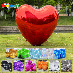 ES-MB006 Customized Inflatable Mirror Heart Balloons Wedding Party Event Christmas Valentine's Day Decorations Big Shiny Mirror Sphere