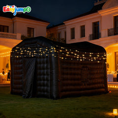 TE-001 Black Inflatable NightclubInflatable Party Tent with Logo Area Inflatable Night Club Tent for Adults Wedding Birthday Raves Dance Floor Yard Party Business