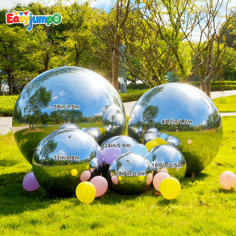 MB-001 Silver Inflatable Mirror Balloon Giant PVC Outdoor Inflatable Ball Event Decoration Big Shiny Inflatable Mirror Ball