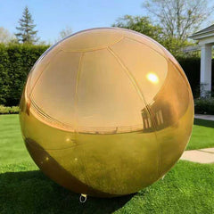 ES-MB010 PVC Mirror Ball Christmas Wedding Party Decor  Gold Big Shiny Waterproof Inflatable Balls Reflective Balloon